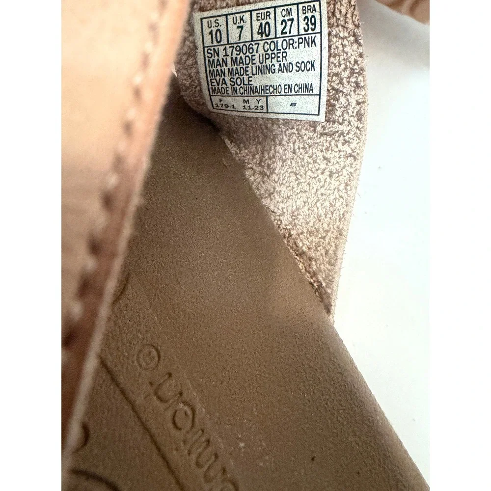 Skechers Arch Comfort Pink Triple Strap Slide Sandals Womens 10